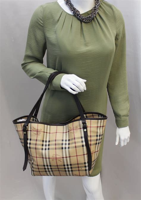 authentic burberry london haymarket check pvc leather tote|buy Burberry haymarket check tote.